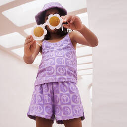 Molo-Girls Lilac Purple Cotton Towelling Top | Childrensalon Outlet