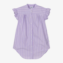 Molo-Girls Lilac Striped Cotton Frock | Childrensalon Outlet