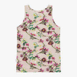 Molo-Girls Mauve Floral Cotton Vests Duo | Childrensalon Outlet