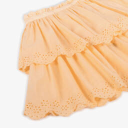 Molo-Girls Melon Cotton Eyelet Skirt | Childrensalon Outlet