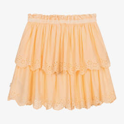 Molo-Girls Melon Cotton Eyelet Skirt | Childrensalon Outlet