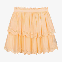 Molo-Girls Melon Cotton Eyelet Skirt | Childrensalon Outlet