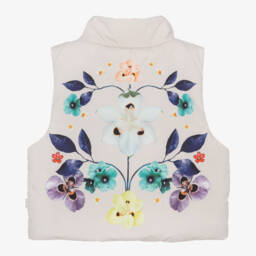 Molo-Girls Orchid Print Puffer Vest | Childrensalon Outlet