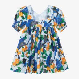 Molo-Girls Organic Cotton Birdie Dress | Childrensalon Outlet