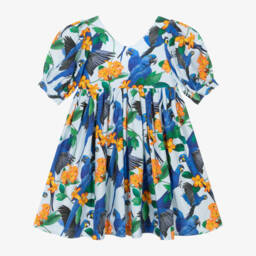 Molo-Girls Organic Cotton Birdie Dress | Childrensalon Outlet