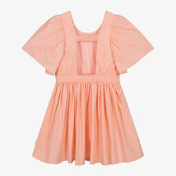 Molo-Хлопковое платье пастельного персикового цвета для девочек | Childrensalon Outlet
