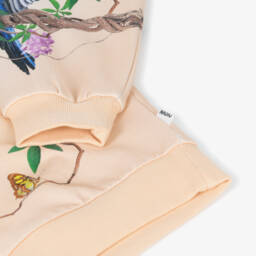 Molo-Girls Peach & Mint Cotton Crewneck | Childrensalon Outlet