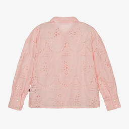 مولو-قميص قطن عضوي لون زهري للبنات | Childrensalon Outlet