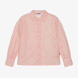 مولو-قميص قطن عضوي لون زهري للبنات | Childrensalon Outlet