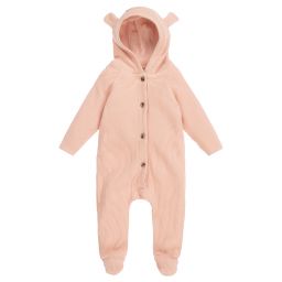 مولو-أوفرول للخروج قطن عضوي لون زهري للمولودات | Childrensalon Outlet