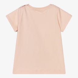 Molo-Girls Pink Cotton T-Shirt | Childrensalon Outlet