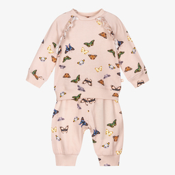 Molo-تراكسوت أطفال بناتي قطن عضوي لون زهري | Childrensalon Outlet