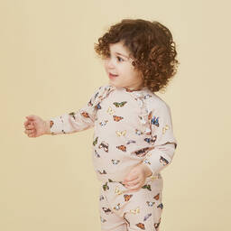 Molo-تراكسوت أطفال بناتي قطن عضوي لون زهري | Childrensalon Outlet