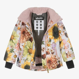 Molo-Розовая лыжная куртка с цветами | Childrensalon Outlet