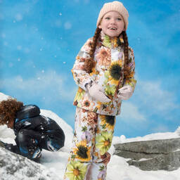 Molo-Розовая лыжная куртка с цветами | Childrensalon Outlet