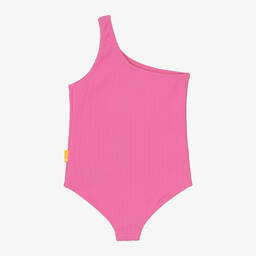 مولو-مايّو بكتف واحد لون زهري فاقع للبنات (UPF50+) | Childrensalon Outlet