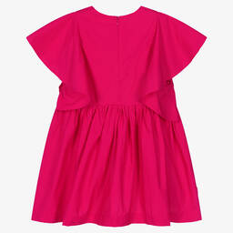 Molo-Girls Pink Organic Cotton Dress | Childrensalon Outlet