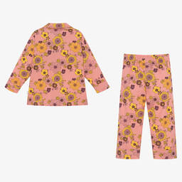 Molo-بيجاما قطن عضوي بوبلين لون زهري بطبعة ورود | Childrensalon Outlet