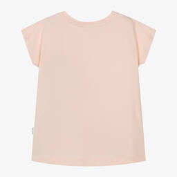 Molo-Girls Pink Organic Cotton Horses T-Shirt | Childrensalon Outlet