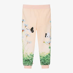 Molo-Girls Pink Organic Cotton Joggers | Childrensalon Outlet