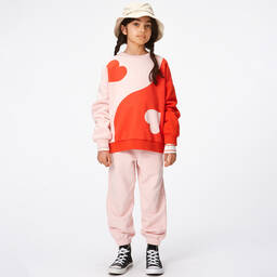 Molo-Girls Pink Organic Cotton Joggers | Childrensalon Outlet