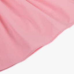 Molo-Girls Pink Organic Cotton Puff-Sleeve Frock | Childrensalon Outlet