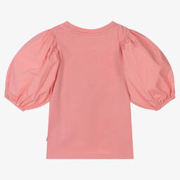 مولو-تيشيرت قطن عضوي لون زهري للبنات | Childrensalon Outlet