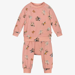 Molo-Girls Pink Organic Cotton Tracksuit | Childrensalon Outlet