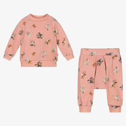 Molo-Girls Pink Organic Cotton Tracksuit | Childrensalon Outlet