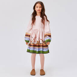 Molo-Розовое платье с полосками Savannah | Childrensalon Outlet