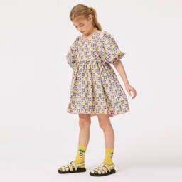 Molo-Girls Pink & Yellow Berry Dress | Childrensalon Outlet