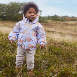Molo-Girls Purple Mimosa Waterproof Jacket | Childrensalon Outlet