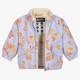Molo-Girls Purple Mimosa Waterproof Jacket | Childrensalon Outlet