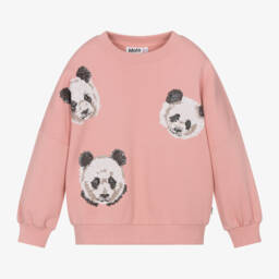 Molo-Свитер с пандой розовый кварц для девочек | Childrensalon Outlet