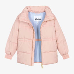 Molo-Girls Rosy Butterfly Quilted Coat | Childrensalon Outlet