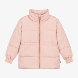 Molo-Girls Rosy Butterfly Quilted Coat | Childrensalon Outlet
