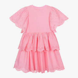 Molo-Girls Ruffled Pink Lace Dress | Childrensalon Outlet