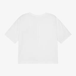 Molo-Girls Sequin-Embellished White Tee | Childrensalon Outlet