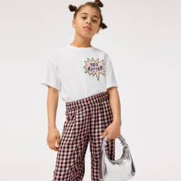 Molo-Girls Sequin-Embellished White Tee | Childrensalon Outlet