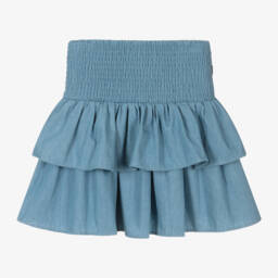 Molo-Girls Sky Indigo Layered Skirt | Childrensalon Outlet