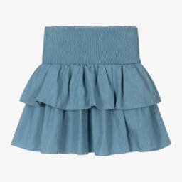Molo-Girls Sky Indigo Layered Skirt | Childrensalon Outlet