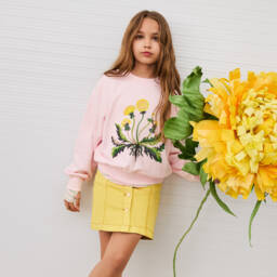 Molo-Girls Sparkling Floral Cotton Top | Childrensalon Outlet