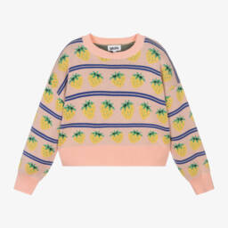 Molo-Джемпер вязаный розовый с клубничным поцелуем для девочек | Childrensalon Outlet