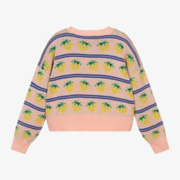 Molo-Джемпер вязаный розовый с клубничным поцелуем для девочек | Childrensalon Outlet