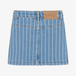 Molo-Girls Striped Denim Skirt | Childrensalon Outlet