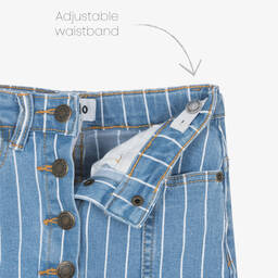 Molo-Girls Striped Denim Skirt | Childrensalon Outlet