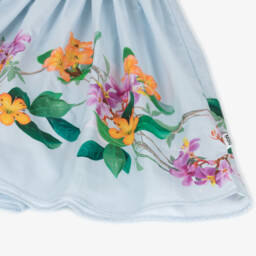 Molo-Girls Tropical Blue Floral Frock | Childrensalon Outlet