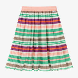 Molo-Girls Vibrant Stripe Crêpe Skirt | Childrensalon Outlet