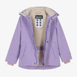 Molo-Плащ с капюшоном фиолетовый для девочек | Childrensalon Outlet