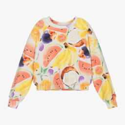 Molo-Girls Warm Beige Fruit Pullover | Childrensalon Outlet
